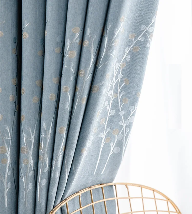 Hot Sale ready to ship Window Jacquard Curtain Online Store Living room Curtain Cloth latest design