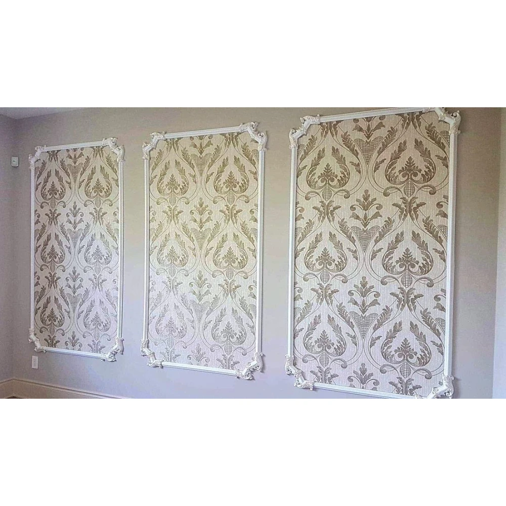 silver polyurethane PU picture frame moulding square wall decorative moldings French design