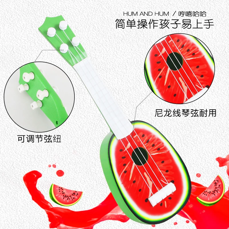 
2020 new factory direct wholesale creative simulation ukriri mini fruit education electric guitar 