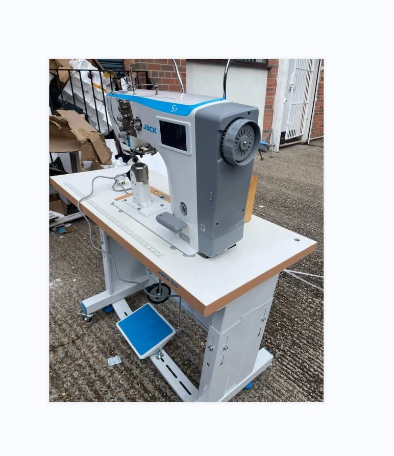 New JACK S7 Digital Post Bed Lockstitch Machine Roller Feed Industrial Sewing Machines