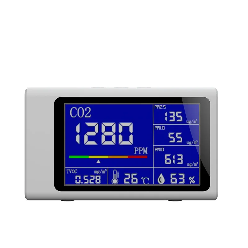 2023 Air Quality Monitor Analyzer Air Monitor For Real-Time Testing Air Pollution  PM2.5 CO2 TVOC USA