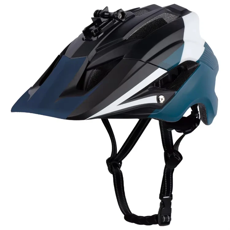 Bicycle riding helmet with camera base bracket mountain road bike helmet customization