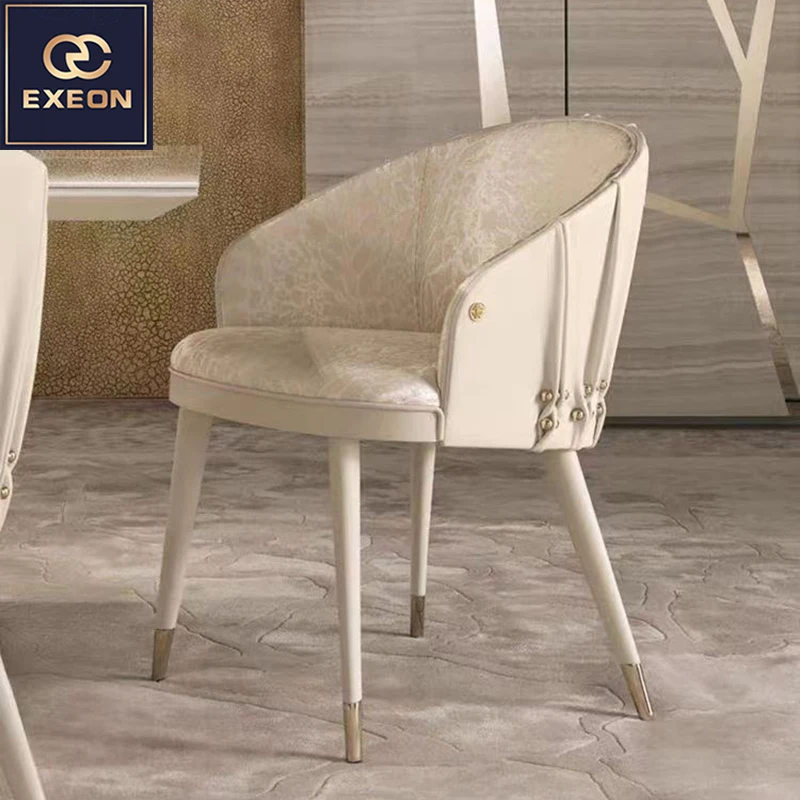 Italian Light Luxury Modern Dining Chair High-end Villa Restaurant Design Style Backrest Dining Chair