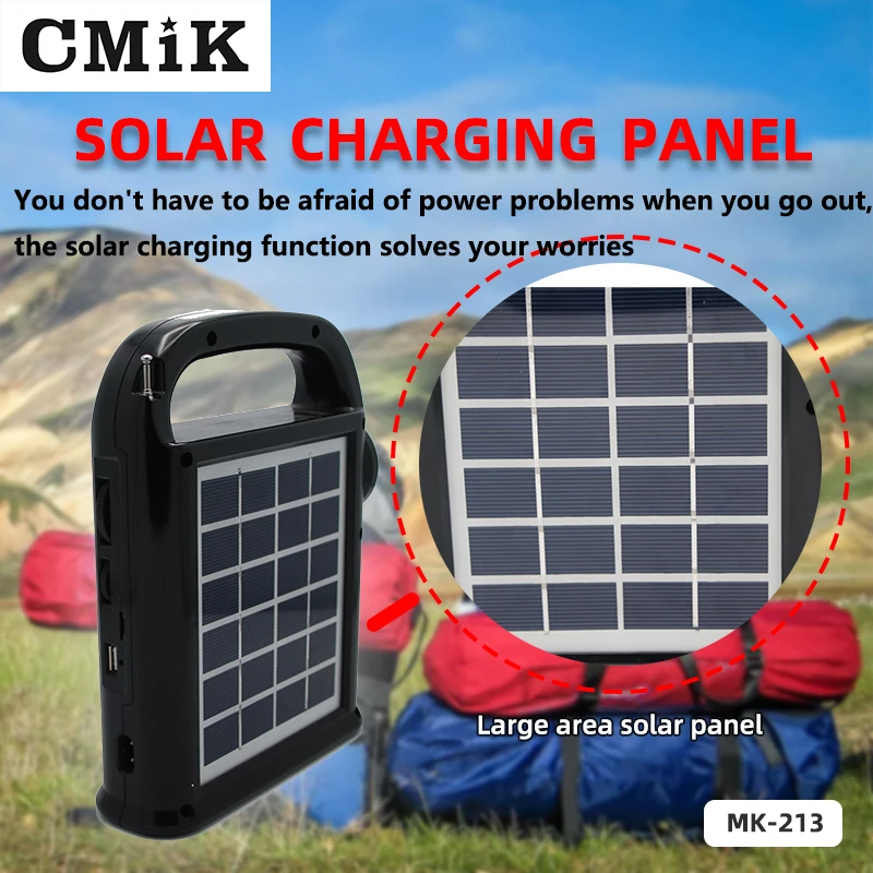 solar cell Factory customization Outdoor portable emergency led light monocrystalline solar panels renewable energy  flashlight