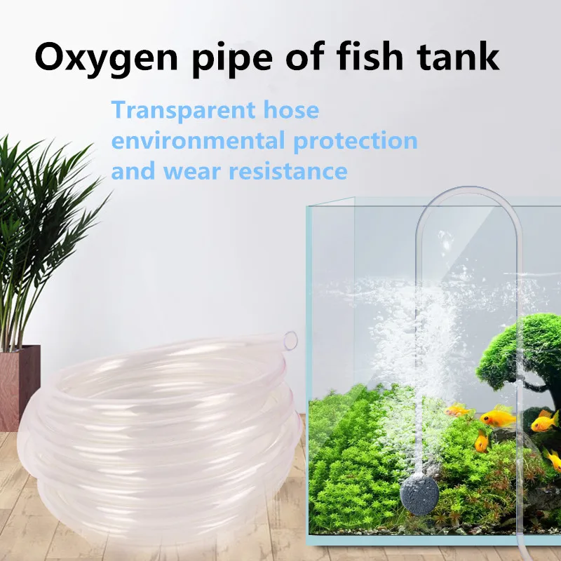 4*6mm Clear Aquarium Oxygen Tube Fish Accessories Air Hose Air Bubble Pipe For Aquarium Air Pump