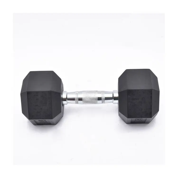 Factory wholesales 20kg rubber coating kurz hantel mancuernas de gym free weights custom dumbbell set hexagonal hex dumbbells