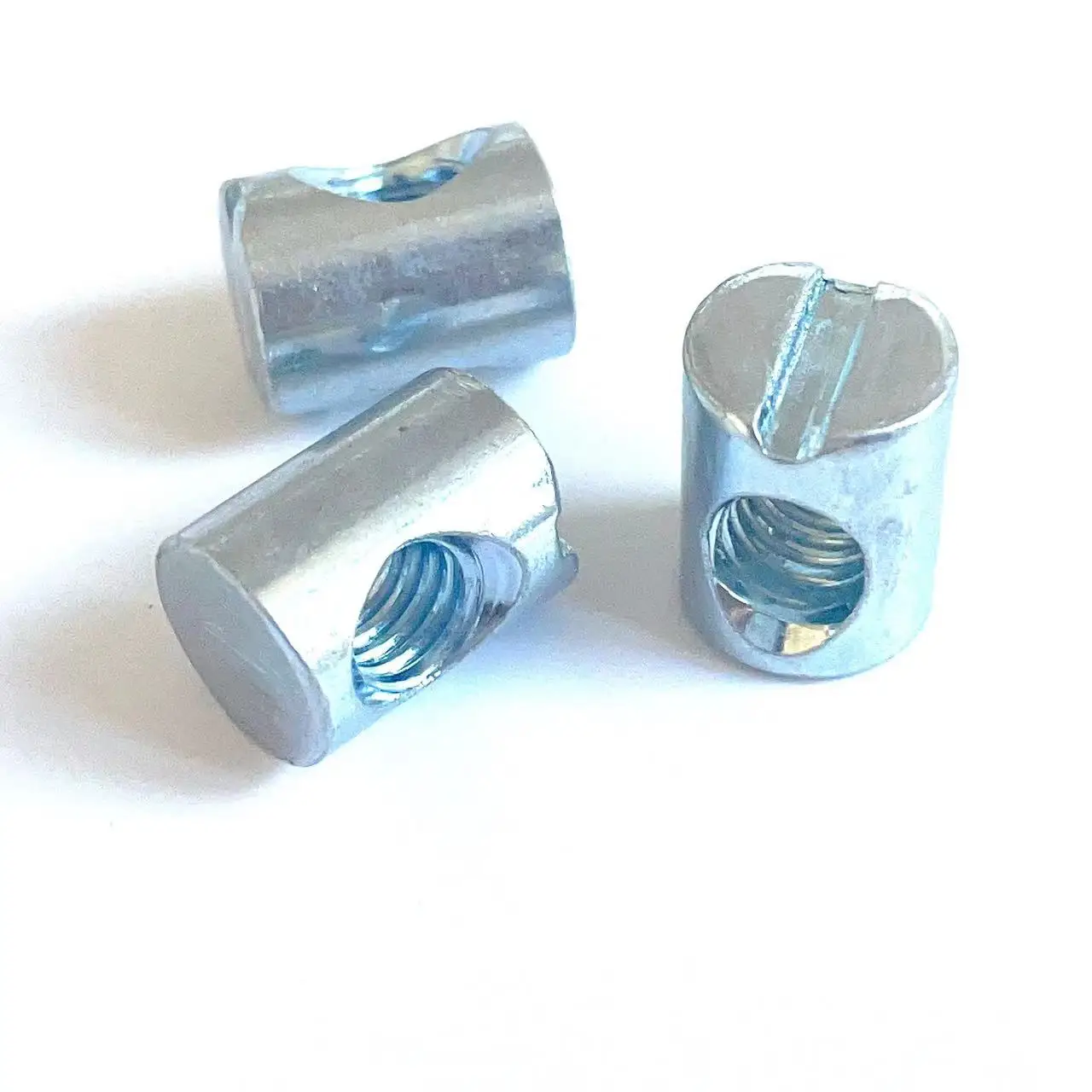 Customized Furniture Cross slotted Hole Nut Cylinder Hammer Dowel connecting Nut