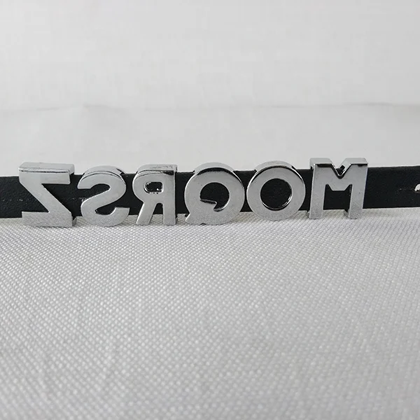 Customize  A-Z Full Blue Rhinestones 10mm Slide Alphabet Letters for 10mm Slide Wristbands/Bracelets