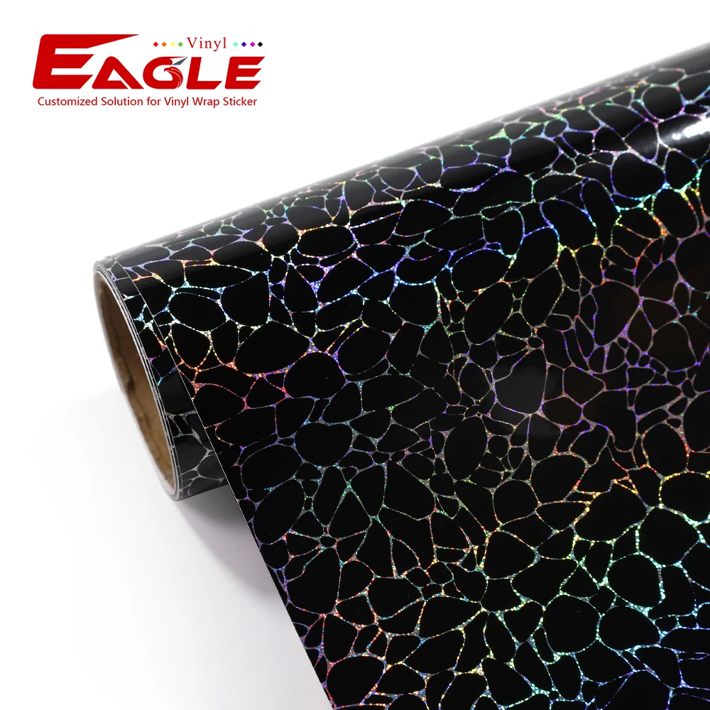 Оригинальный 651 виниловый рулон, водонепроницаемый лазерный голографический сломанный камень, самоклеящаяся виниловая пленка, листы/рулоны, постоянная наклейка