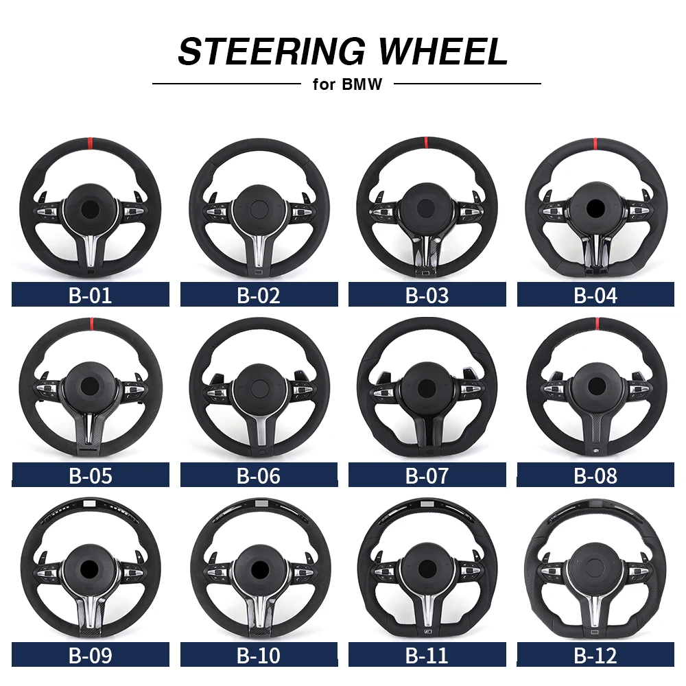 Full Suede Alcantara Leather M Sport Steering Wheel for BMW F10 X3 F25 X4 F26 F30 M3 F80 M4 F82 M2 F87 M5 F90 E83 E70 E88 E90