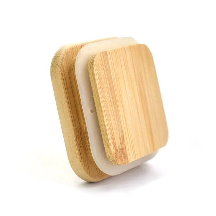 Square spice jar cork stopper food storage bamboo wooden bottle cork 250ml glass jar salt rice bean airtight wide mouth jar