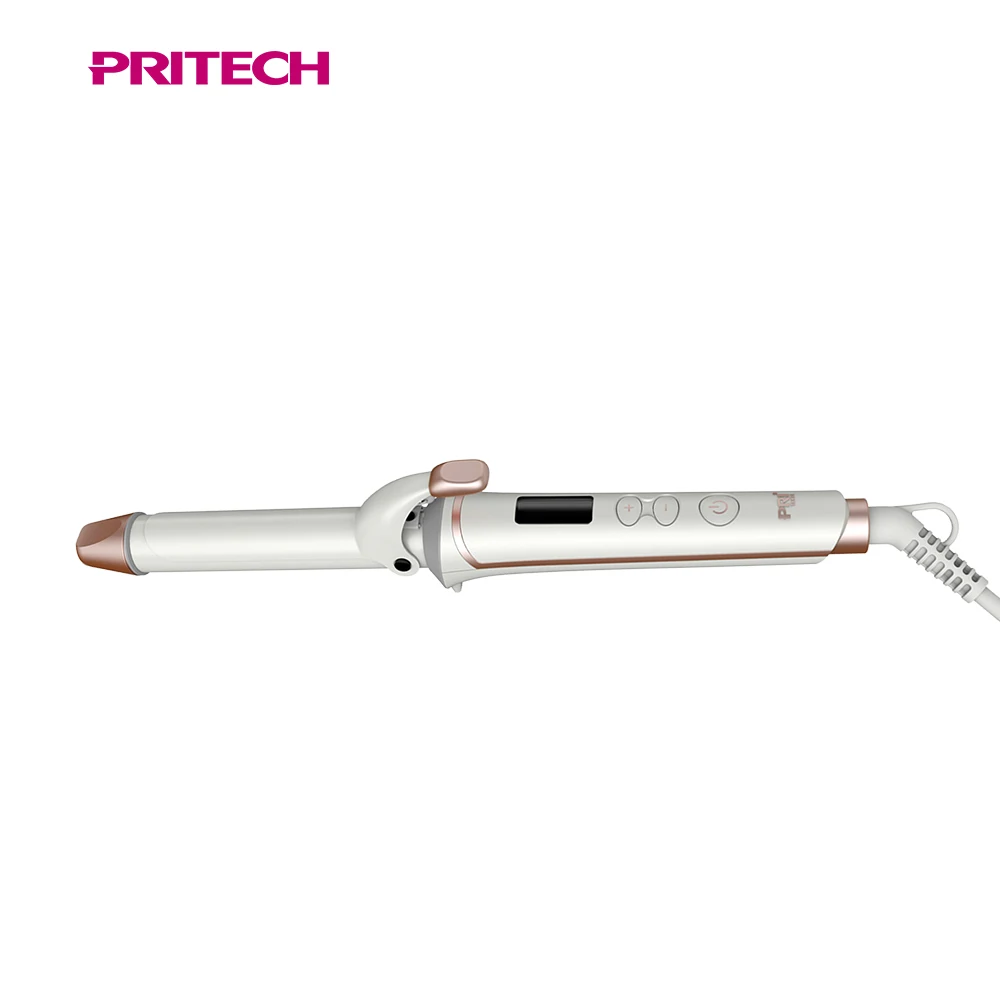 Щипцы для завивки волос PRITECH с 6 настройками температуры, автоматическое отключение, вращающиеся щипцы для завивки волос с керамическим покрытием и ЖК-дисплеем