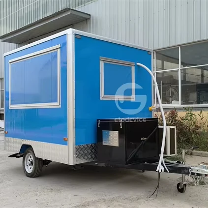 Mobile Wing Ice Cream Cart Customized Street Food Trailer Cart