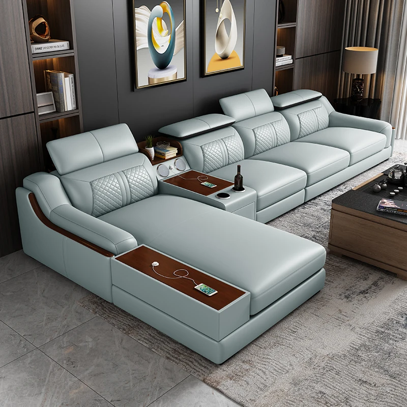 Leisure Modular Leather Sofa Comfortable Durable Deep Sofa Contemporary Sofa Set Luxury (1600428747004)