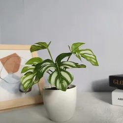 Услуги OEM, 4 упаковки, искусственные мини-лилии в горшке с логотипом на заказ