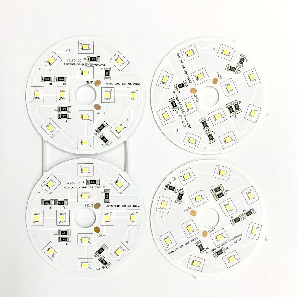 Aluminum Round PCB Light Board 12V 12W 2835 SMD Chip 7000K White Emitting Color RGB LED Module Lighting