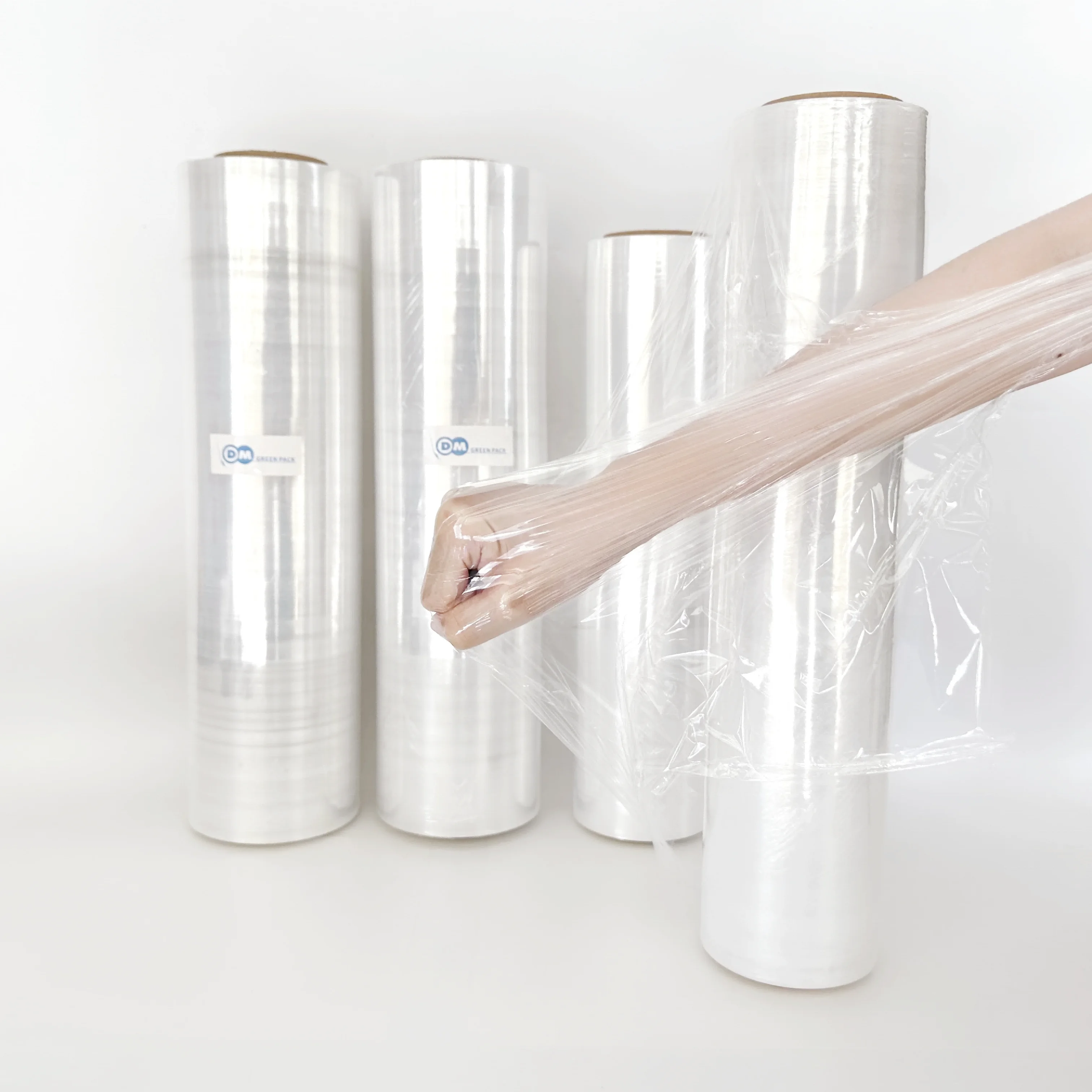 Hand Use Film Transparent PE  Stretch Wrap Film with Customized Colors
