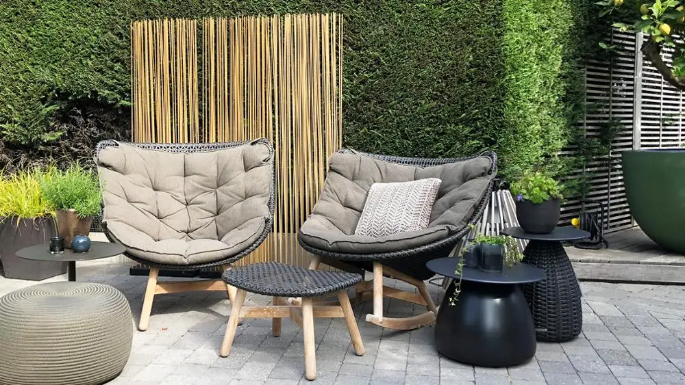 OEM/ODM Outdoor Furniture Rattan Weaving Teak Wood Frame Factory Garden Chair Outdoor Furniture