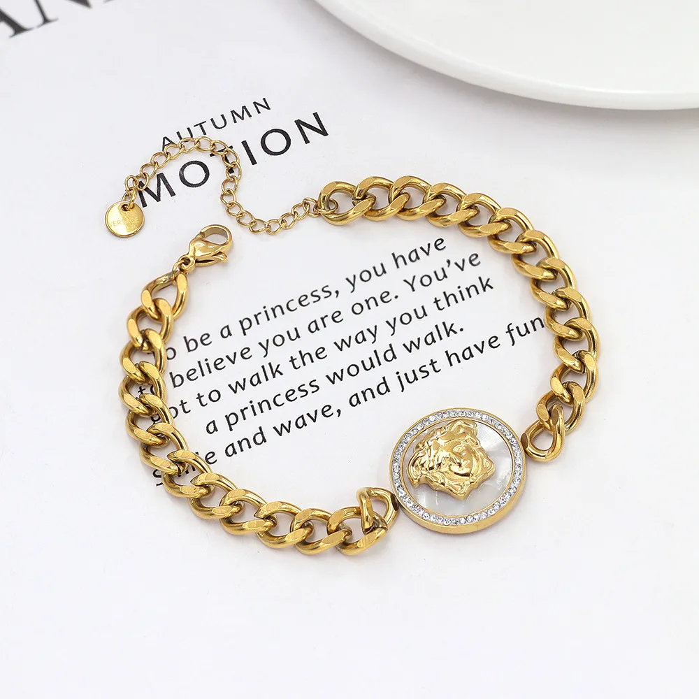 Plated Designer Jewelry Famous Brands Stainless Steel Bracelet Gold High Quality Luxury Fashion for Women Jewelry Sets Opp