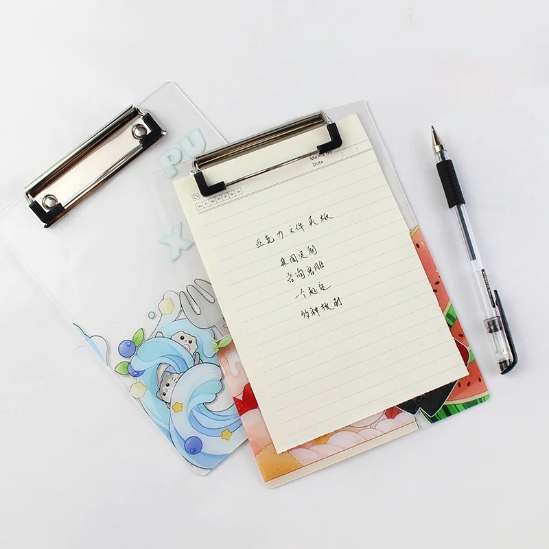 Customized Office Stationery Products Menu  Acrylic Card Paper Folder A4 Clipboard Clips