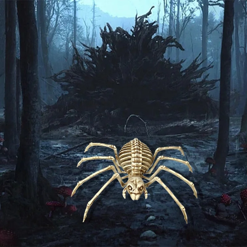 Animal Skeleton Halloween Props Simulation Spider Skeleton Halloween Horror Plastic Skeleton Spider