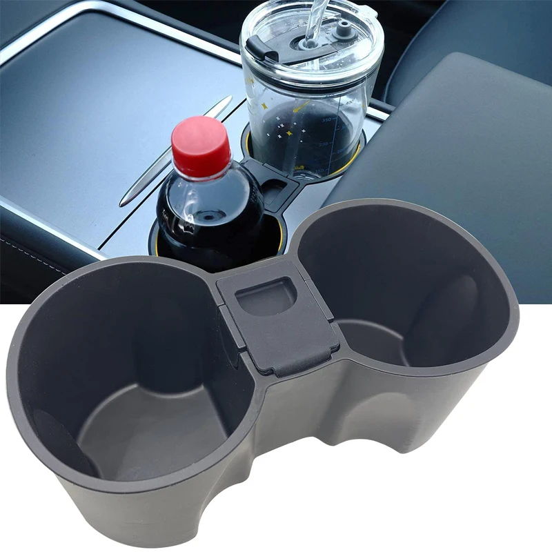 Non-toxic Tasteless Center Console Cupholder Cover for 2021 2022 Tesla Model 3 Y Cup Holder Insert Stabilizer Drinks Shockproof