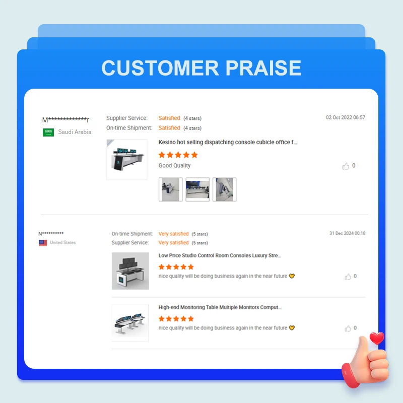 Kesino Future Smart City Technology Metal Animal Husbandry Automation Control Console Command Center Desk With Storage Feature