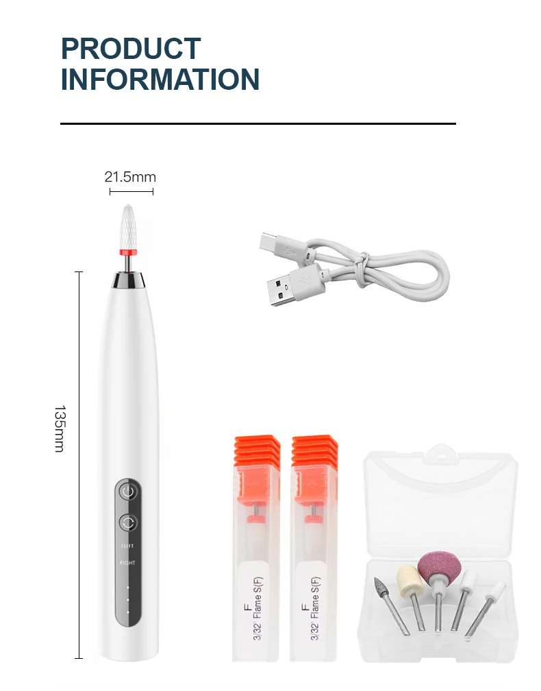 Trendign Rechargeable Nail Polish Remover Electric Nail Drill Machine Professional Homeuse Spa Beauty Machine