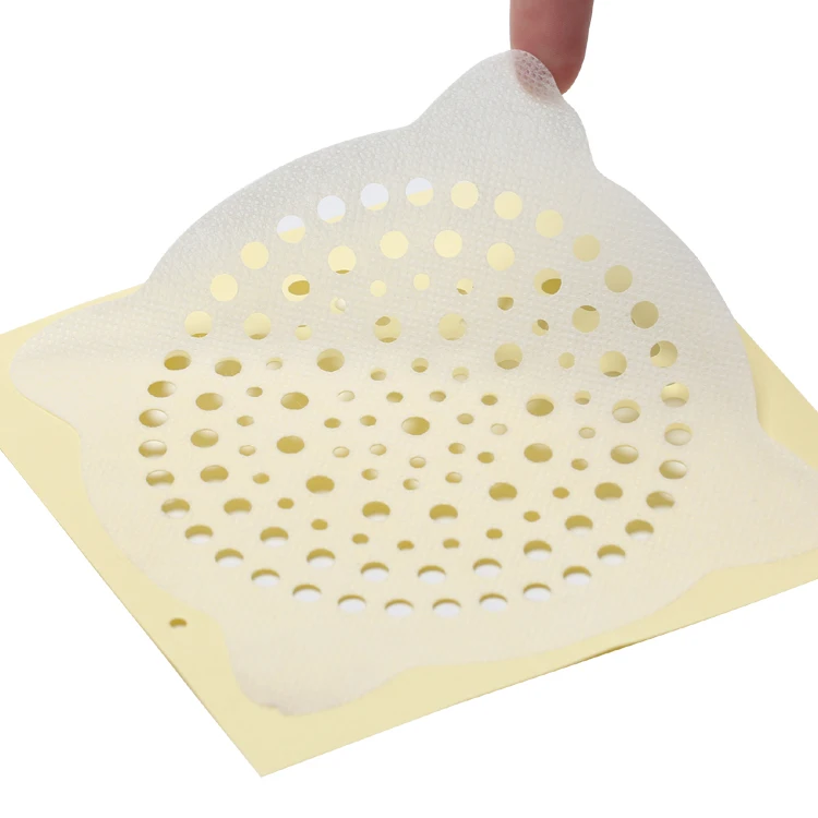 
12*12cm Wholesale Hotsale OEM Disposable Floor Drain Sink Non-woven Sticker Filter Strainer For Hair Leftovers Bathroom 