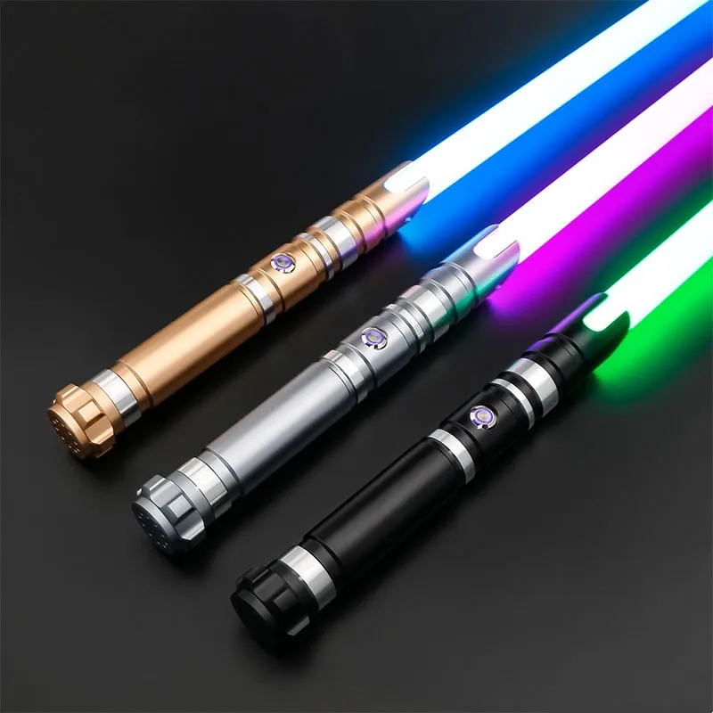 TESKU StarWar Metal Lightsaber 10 tone 12 color RGB splice smooth swing