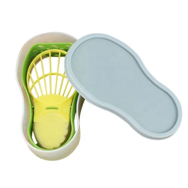 Avocado Slicer Tool Set Enucleator + Crusher + Fresh Box Multi-Functional Avocado Saver Preservation Box Convenient Simple