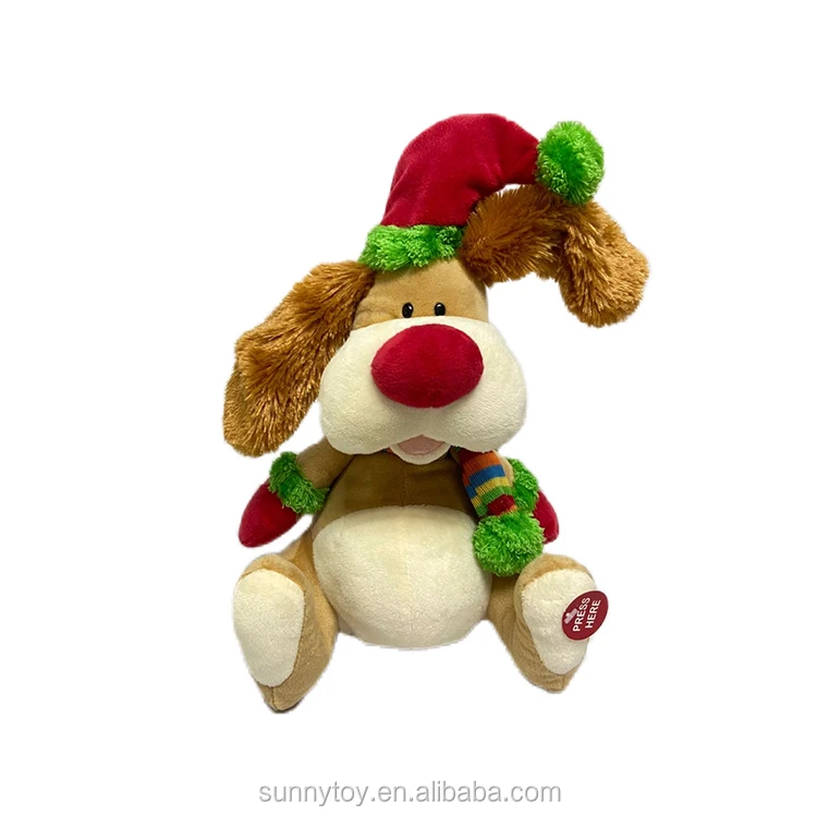Singing Christmas reindeer walking plush toys