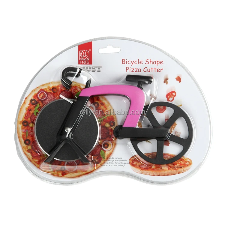 3pcs Pack Pizza Cutter Bicycle Pizza Slicer knife gift Dual Stainless Steel Cutting Wheels with Stand new kitchen gadgets tool