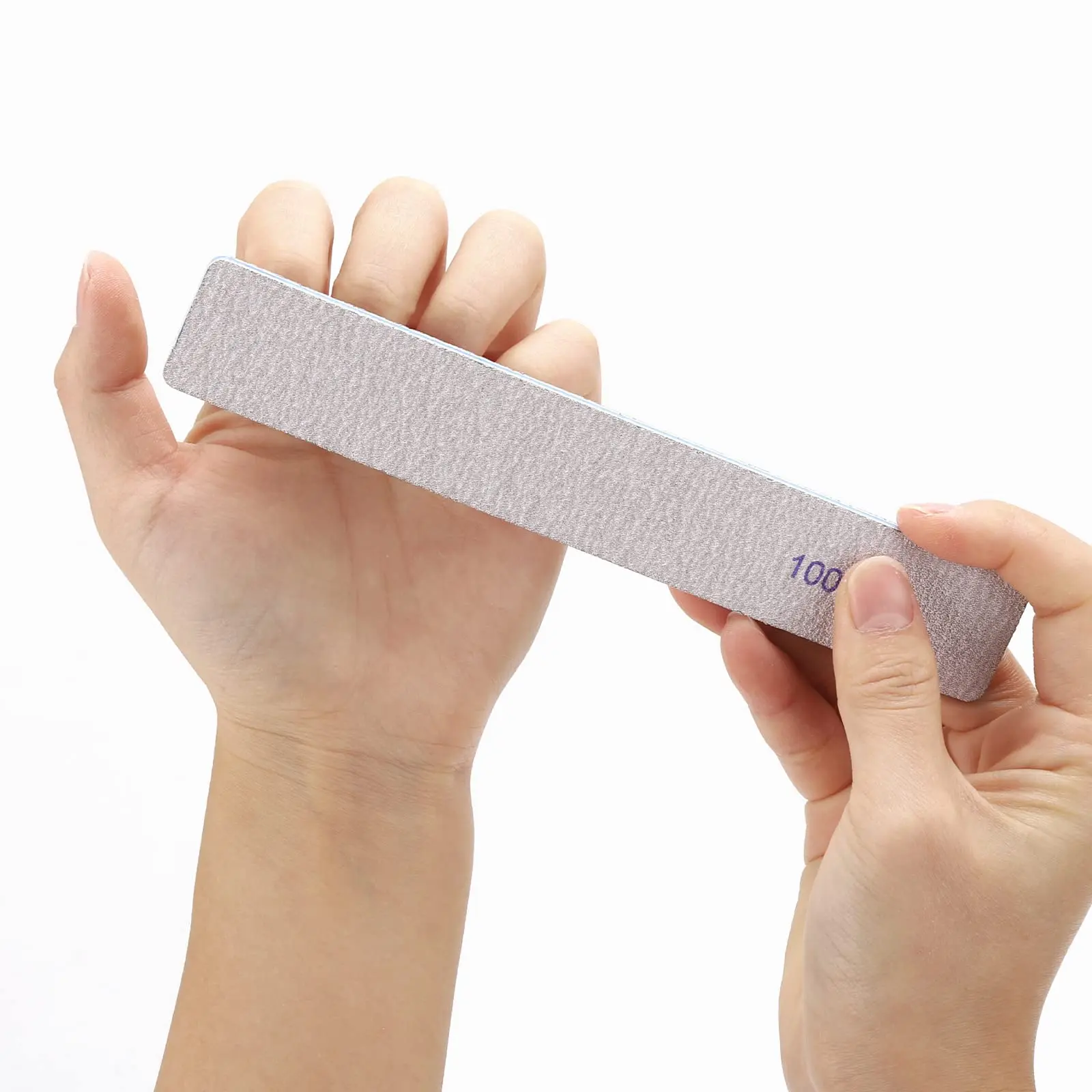 Professional 100/100 Grit Nail File Custom Printed Logo Emery Boards Washable Thick Square Nail File Manicure Tool