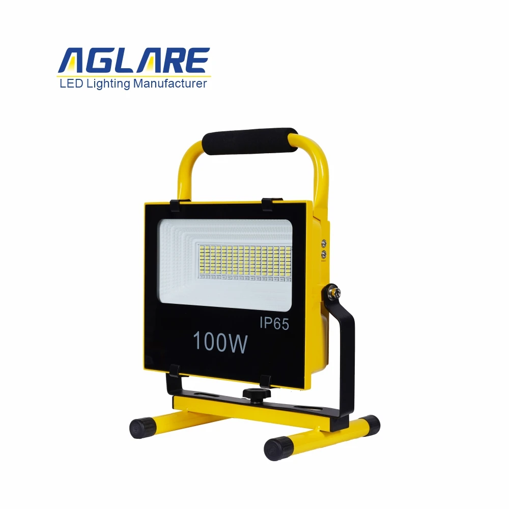 Handheld Flood Light USB Charging Solar Rechargeable Lights Outdoor Emergency Work Lights LED 100W Solar Floodlight