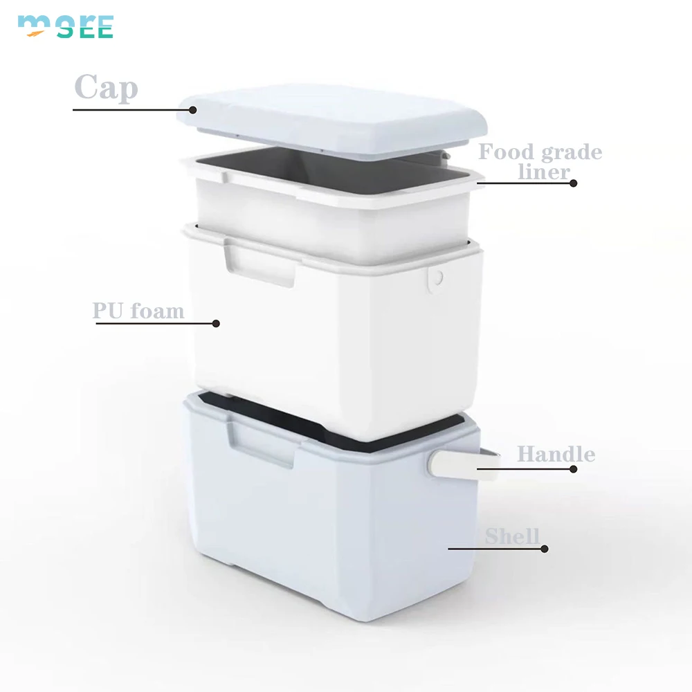 SeeMore 50 Liter Ice Cooler Hard Cooler Picnic Lightweight for BBQ Beach Camping Ice Chest Box