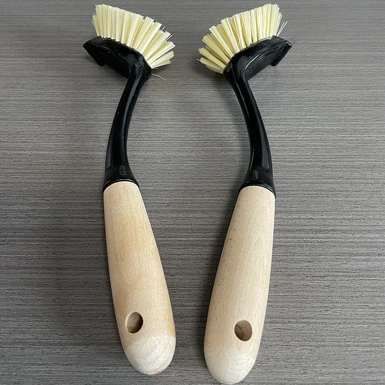 Eco Kitchen Wash Cleaning Scrub Brushes Bamboo Wooden Pot Dish Brushes for Household Pan Plate Vegetable