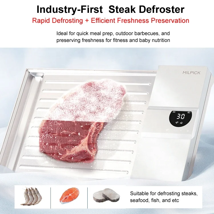 No microwaves kitchen tool natural thawing process aluminium plate thaw defrosting tray for thawing frozen meat food