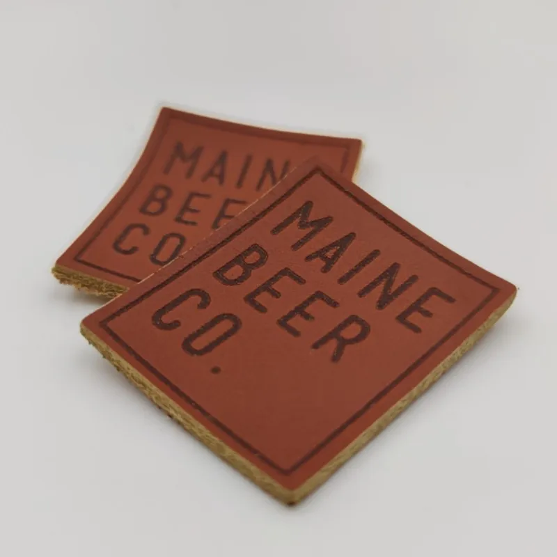 OEM Labels Factory Custom Heat Press Name Logo Genuine Leather Jacket Clothes Patches with Iron on