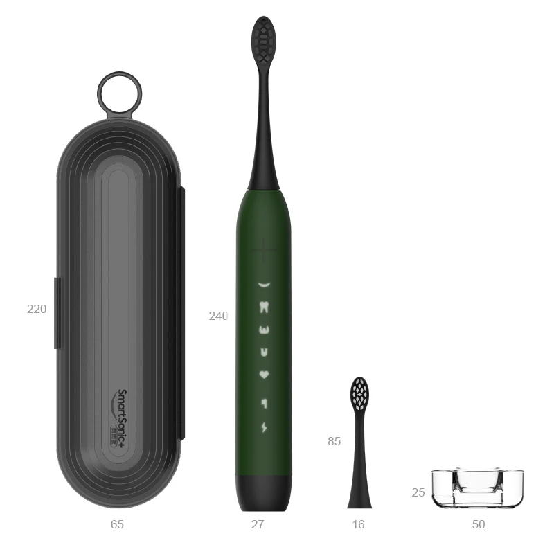 Автоматическая электрическая зубная щетка Sonic Dupont мягкая с дорожным чехлом для взрослых