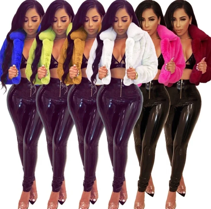 plus size winter fall 2021 fox faux fur puffer jackets coats for women fashion clothing bubble fur top cardigans coat for ladies