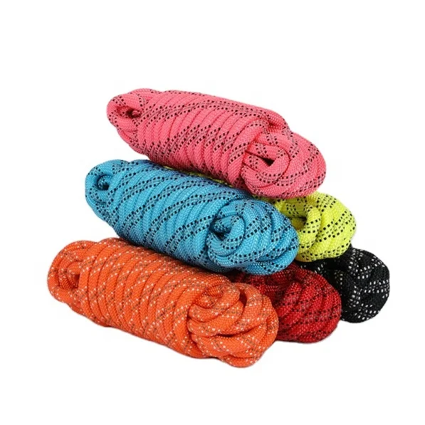 Светоотражающая нейлоновая полиэфирная полипропиленовая плетеная веревка прочный поводок для собак индивидуальная Светоотражающая плетеная веревка