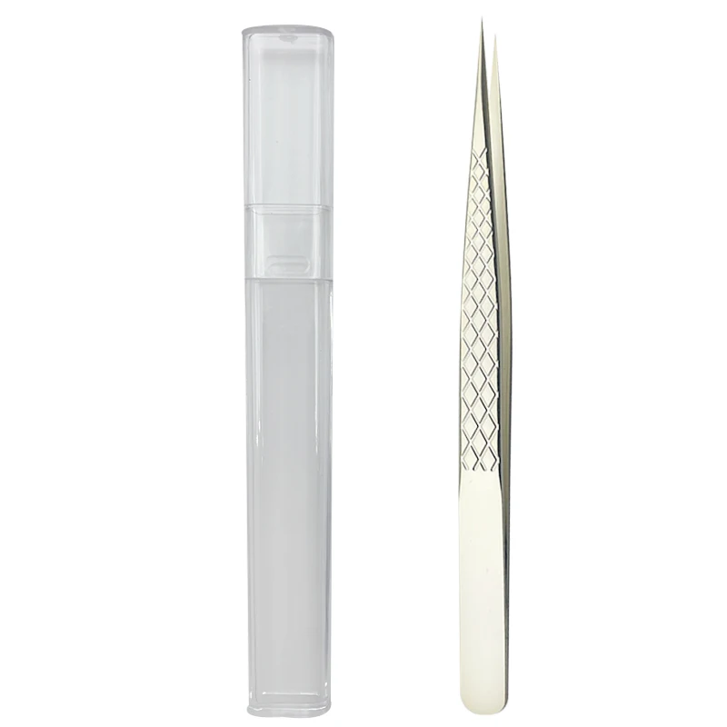 New product Lash extension tweezers Eyelash Extension Tweezers Set(Pearl silver tweezers)