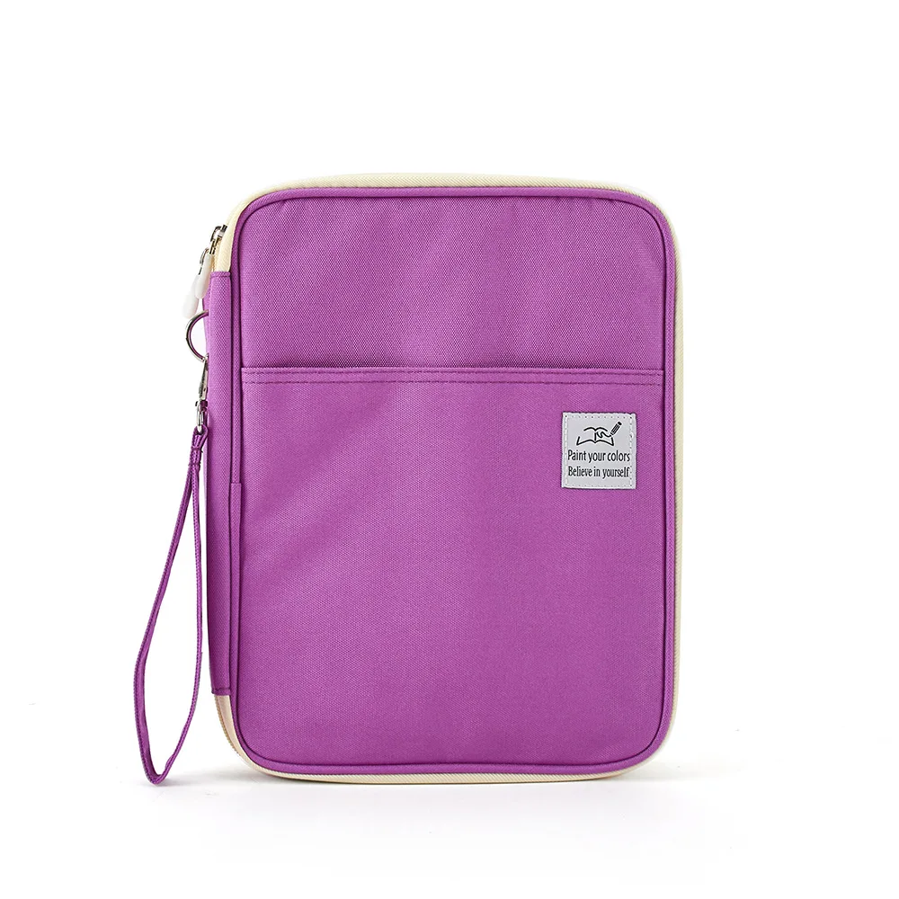 Colored Pencil Case 192/96 Slots Pen Pencil Bag Organizer with Handy Wrap Portable- Multilayer Holder for Colored Pencils