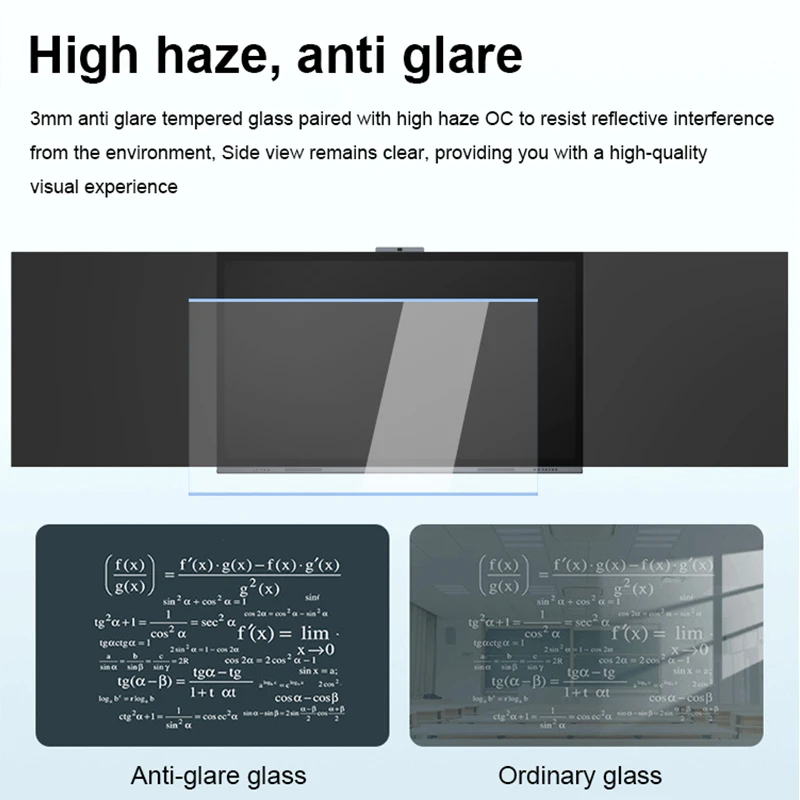 75' Smart Blackboard Price Teaching Slide Digital Interactive Flat Panel Teaching Nano Blackboard Display Teaching Blackboard