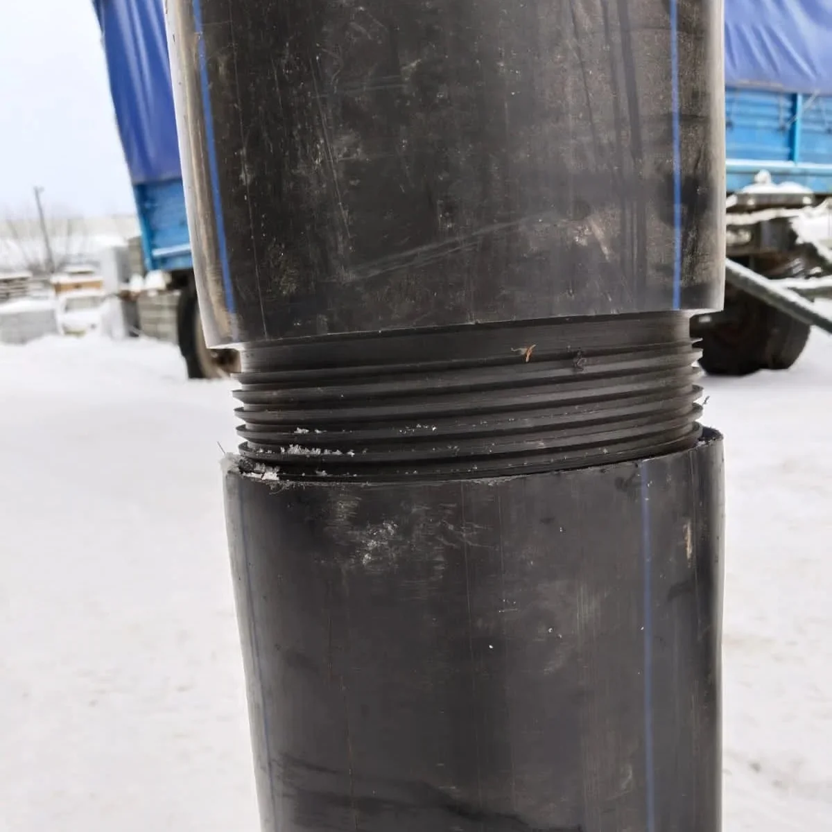 FAR CREATIVE 280mm HDPE PVC pipe automatic cutting machine  threading with chamfer