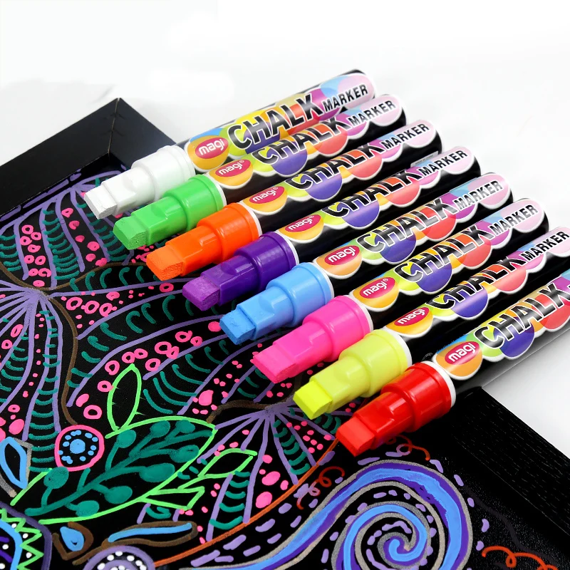 Led Neon Liquid Chalk Marker Pen Fluorescent Erasable Liquid Chalk Marker For Led Board Marker