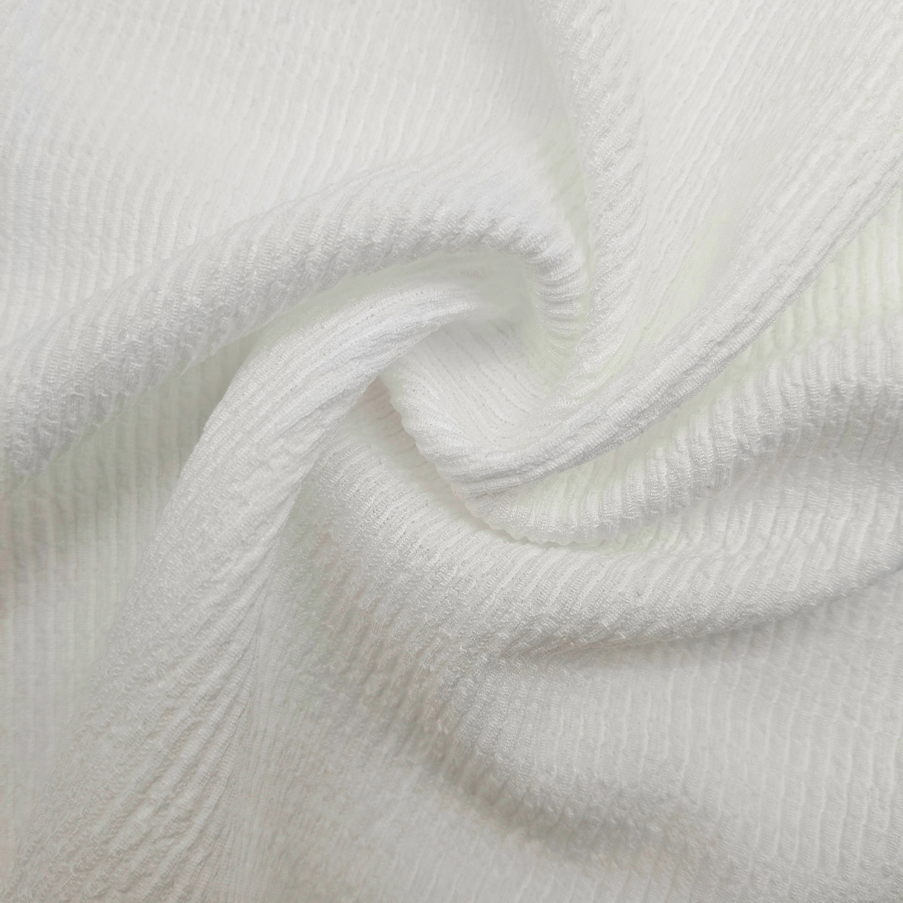 Wholesale 99%Polyester 1%Spandex Stretch Warp Knitted Crepe Dress Fabric