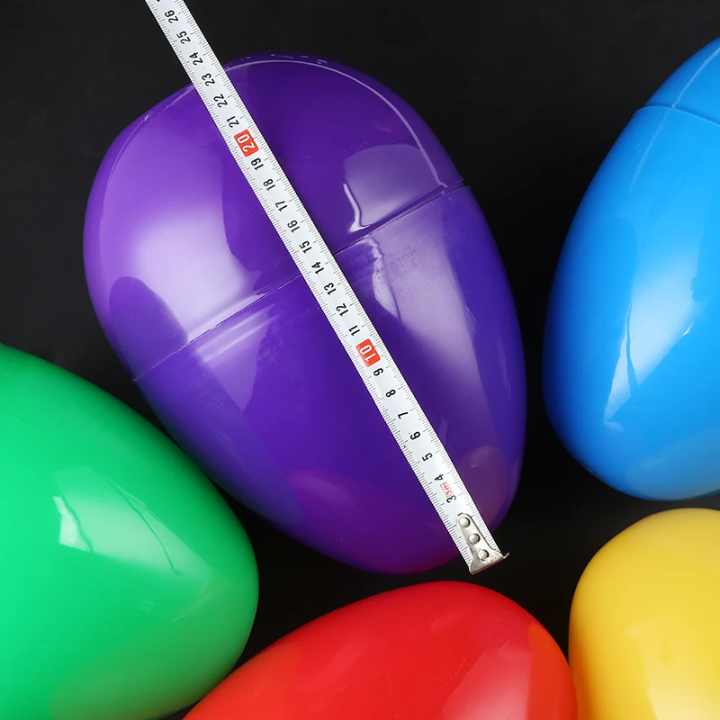 High Quality Eco-friendly PP Candy Colorful Gashapon 175*235mm Egg Shape Empty Plastic Capsules Balls Toys for Vending Machine