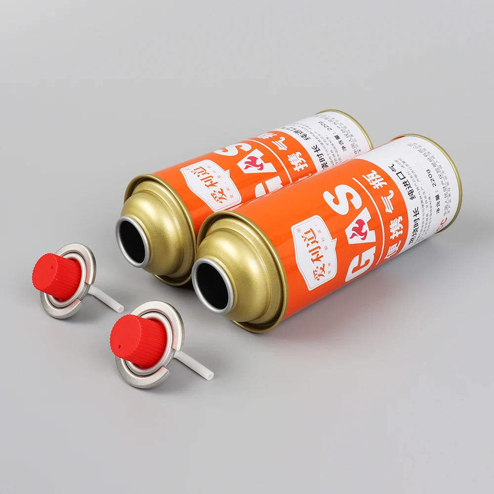 Straight Wall Type Butane Gas Can Tinplate Can with Offset Printing